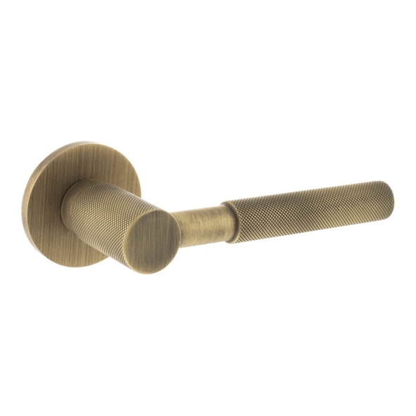 MHSR500YB � Yester Bronze � Millhouse Brass Mason Knurled Levers on 5mm Round Roses