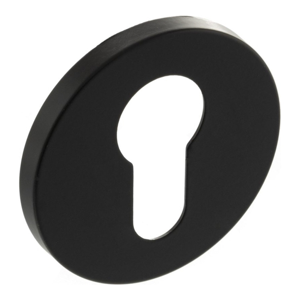 MHSREMB � Matt Black � Millhouse Brass Euro Escutcheons on 5mm Round Rose