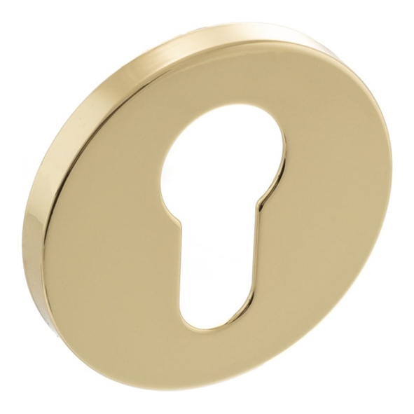 MHSREPB � Polished Brass � Millhouse Brass Euro Escutcheons on 5mm Round Rose