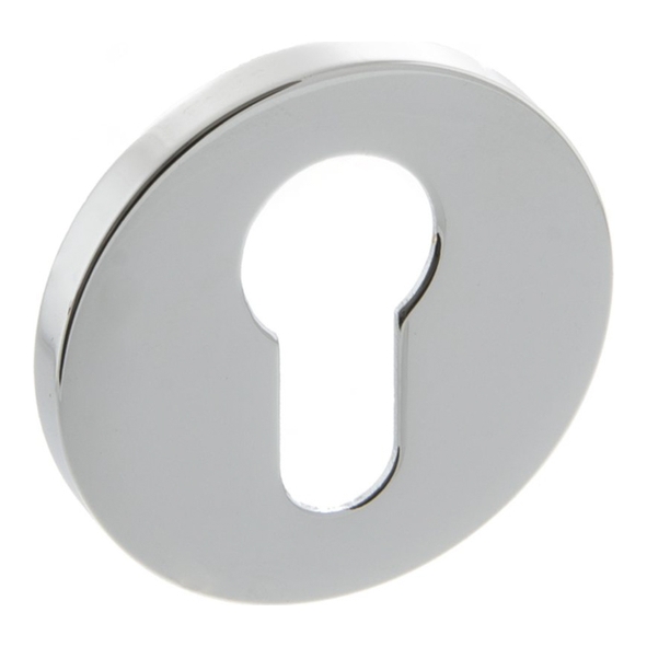 MHSREPC � Polished Chrome � Millhouse Brass Euro Escutcheons on 5mm Round Rose
