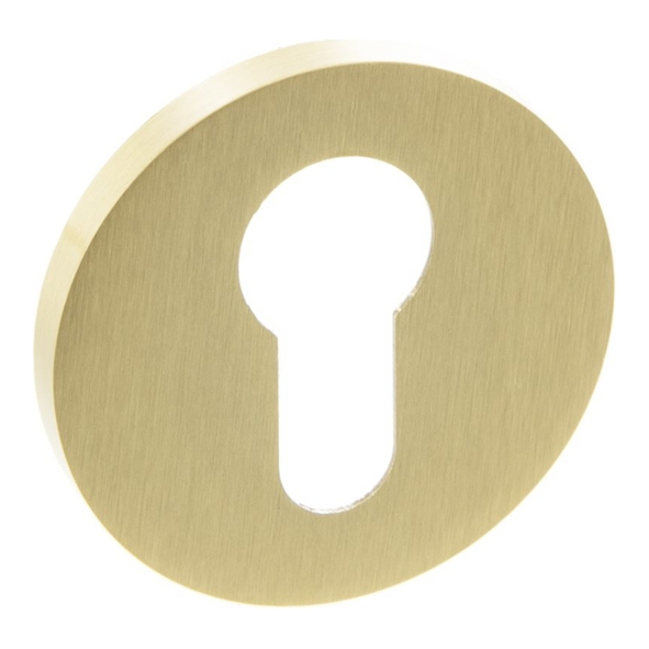 MHSRESB � Satin Brass � Millhouse Brass Euro Escutcheons on 5mm Round Rose