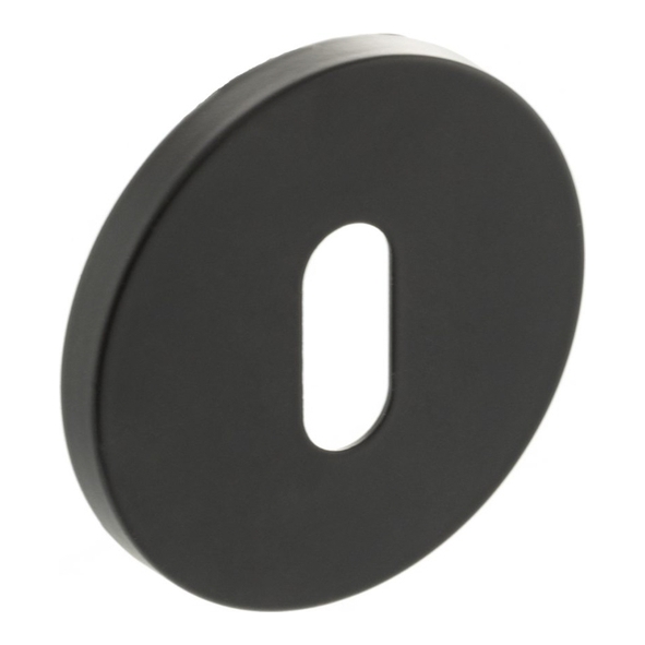 MHSRKMB � Matt Black � Millhouse Brass Key Escutcheons on 5mm Round Rose