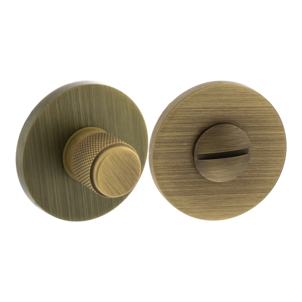 MHSRKWCYB � Yester Bronze � Millhouse Brass Knurled WC Turn and Release on 5mm Round Rose