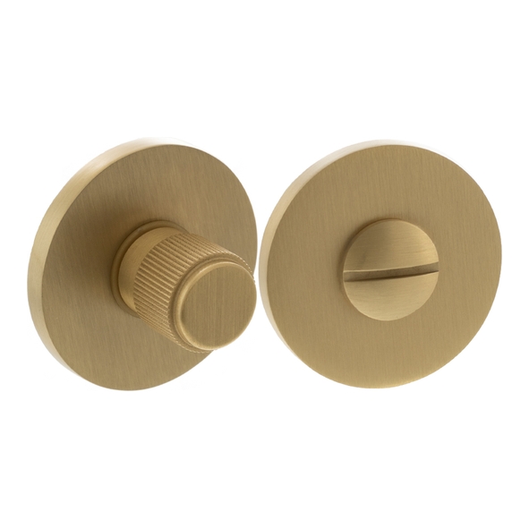 MHSRLWCSB � Satin Brass � Millhouse Brass Linear WC Turn and Release on 5mm Round Rose