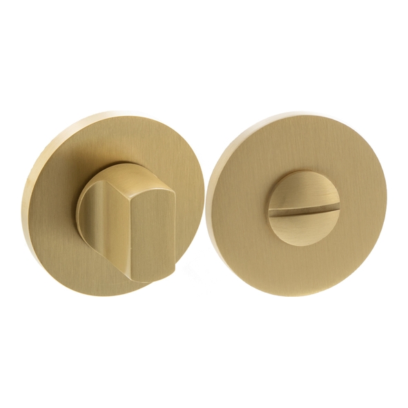MHSRWCSB � Satin Brass � Millhouse Brass WC Turn and Release on 5mm Round Rose