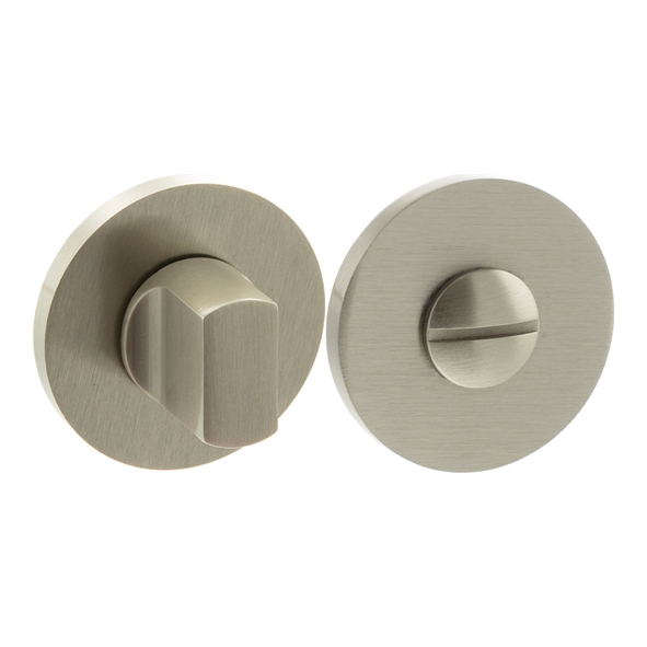 MHSRWCSN � Satin Nickel � Millhouse Brass WC Turn and Release on 5mm Round Rose