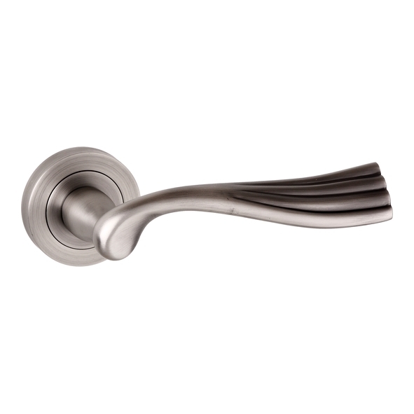 OE110MBN • Matt Gun Metal • Old English Richmond Levers On Square Edge Round Roses