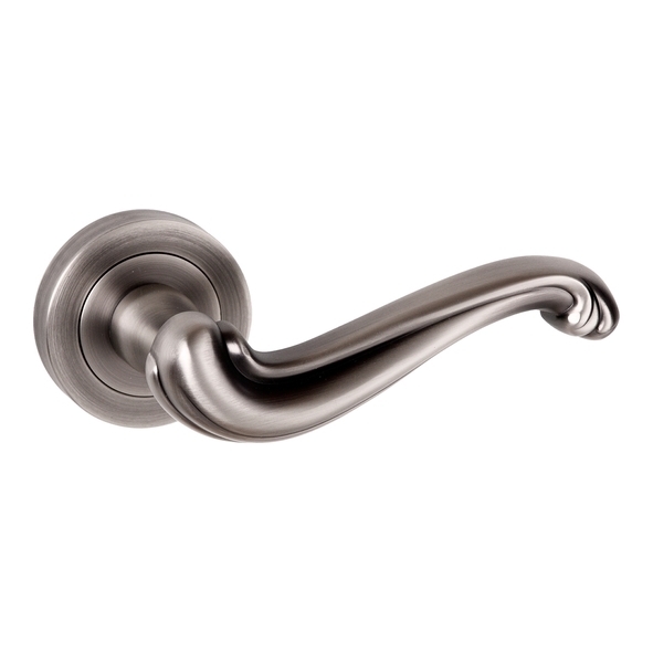 OE177MBN • Matt Gun Metal • Old English Colchester Levers On Square Edge Round Roses