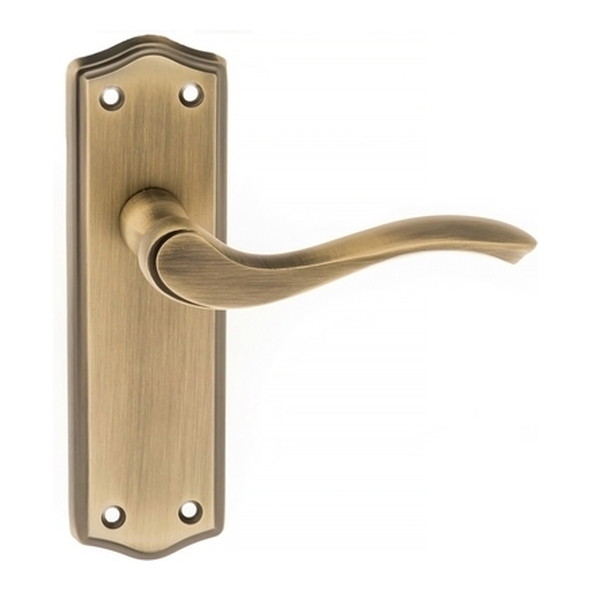 OE178LMAB • Matt Antique Brass • Lever Latch • Old English Warwick Levers On Backplates