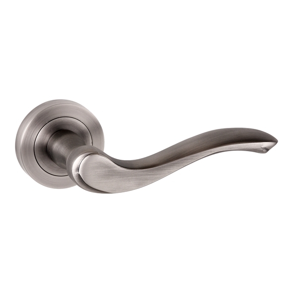 OE178MBN • Matt Gun Metal • Old English Warwick Levers On Square Edge Round Roses