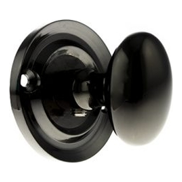 OEOWCBN  Black Nickel  Old English Oval Bathroom Turn With Release