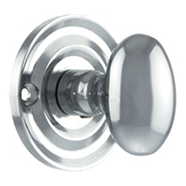 OEOWCPC  Polished Chrome  Old English Oval Bathroom Turn With Release