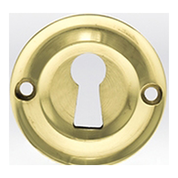 OERKEPB  Polished Brass  Old English Solid Brass Open Mortice Key Escutcheon