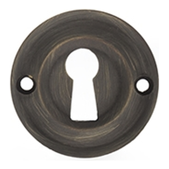 OERKEUB • Urban Bronze • Old English Solid Brass Open Mortice Key Escutcheon