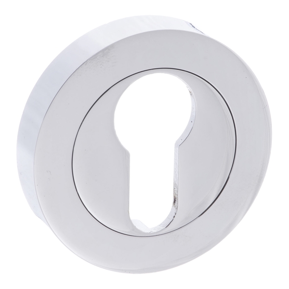 S2ESCERPC  Polished Chrome  Status Round Euro Cylinder Escutcheon