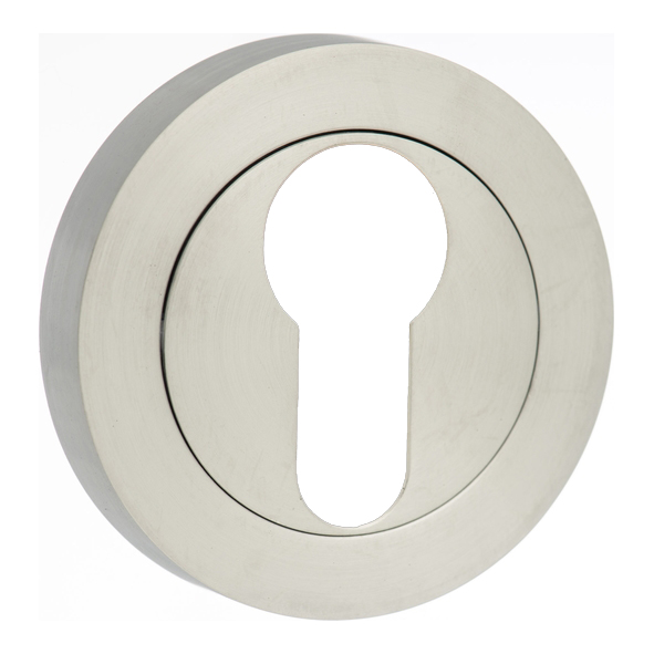 S2ESCERSC  Satin Chrome  Status Round Euro Cylinder Escutcheon