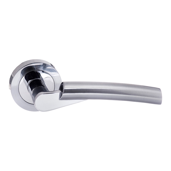 S32RSCPC • Satin / Polished Chrome • Status Florida Levers On Round Roses