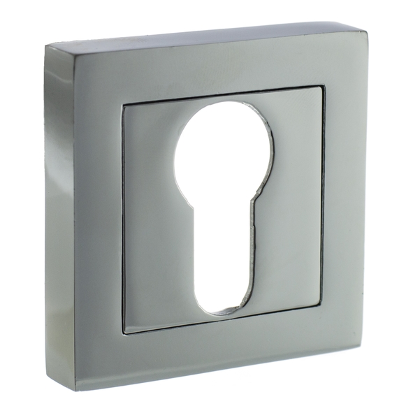 S4ESCESPC • Polished Chrome • Status Square Euro Cylinder Escutcheon