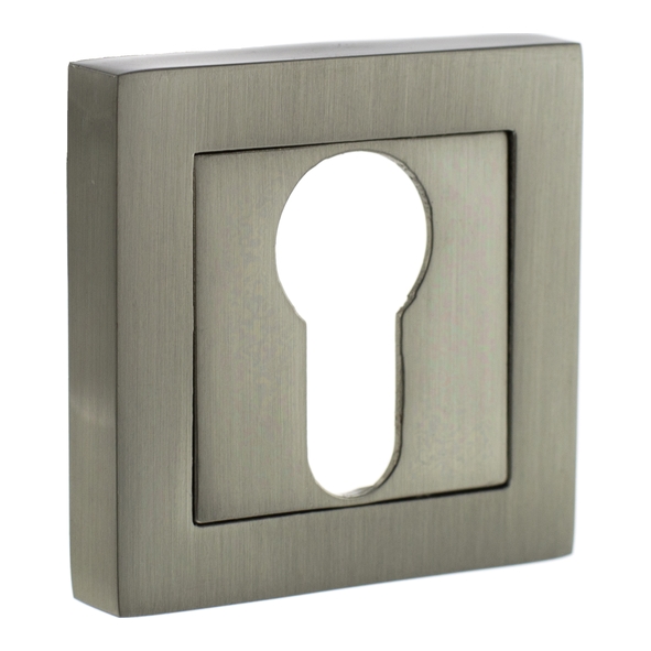 S4ESCESSN • Satin Nickel • Status Square Euro Cylinder Escutcheon