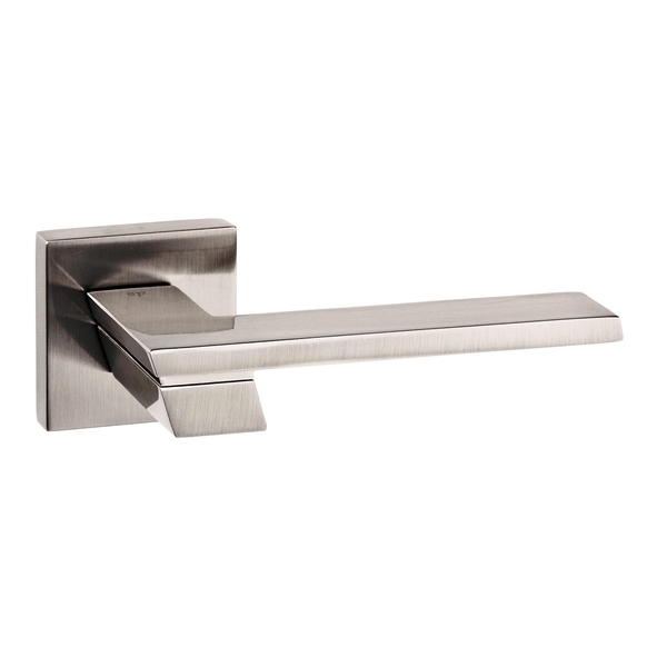 SP203SN • Satin Nickel • Senza Pari Giovanni Levers On Minimal Square Roses