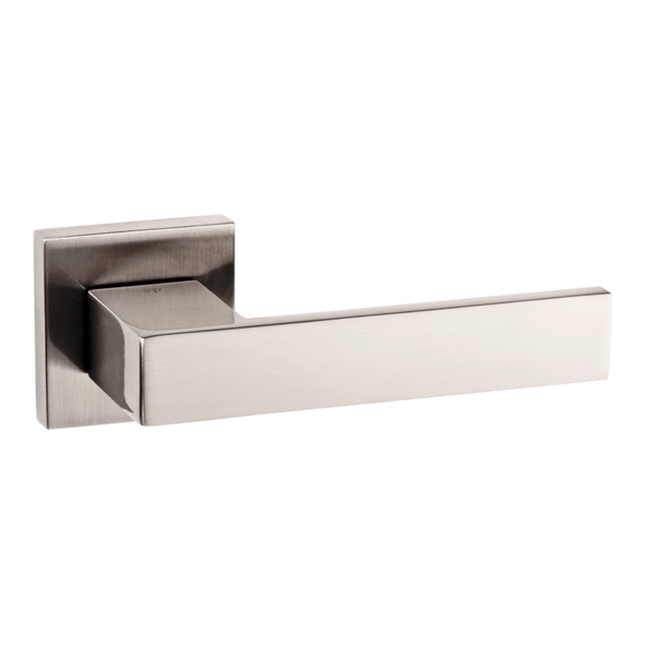 SP217SN • Satin Nickel • Senza Pari Panetti Levers On Minimal Square Roses