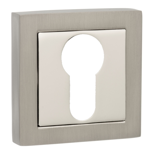 SPCESCESNNP  Satin / Polished Nickel  Senza Pari Square Escutcheon