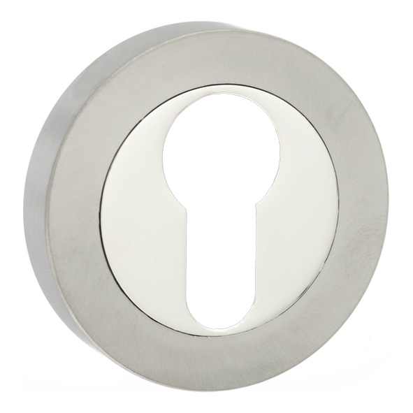 SPMESCESNNP • Satin / Polished Nickel • Senza Pari Round Escutcheon