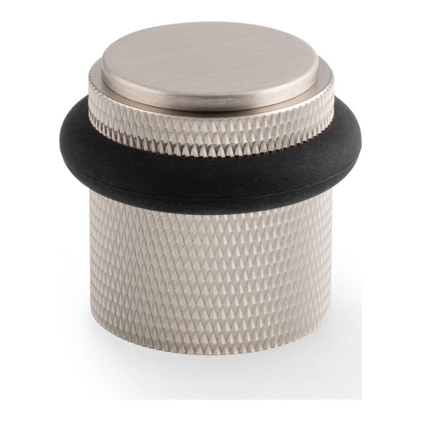 AW639KSN � Satin Nickel � Alexander & Wilks Knurled Floor Mounted Doorstop
