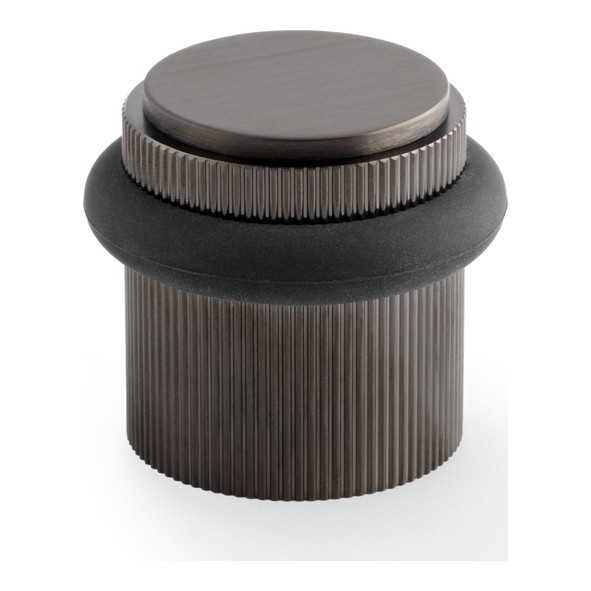 AW639RDBZPVD � Dark Bronze � Alexander & Wilks Reeded Floor Mounted Doorstop