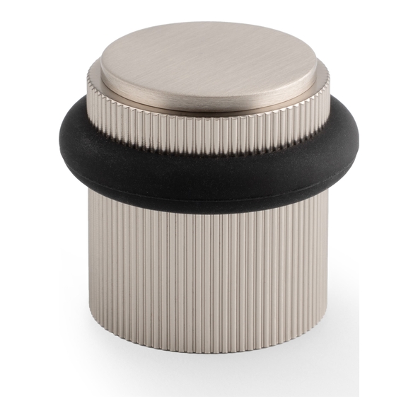 AW639RSN � Satin Nickel � Alexander & Wilks Reeded Floor Mounted Doorstop