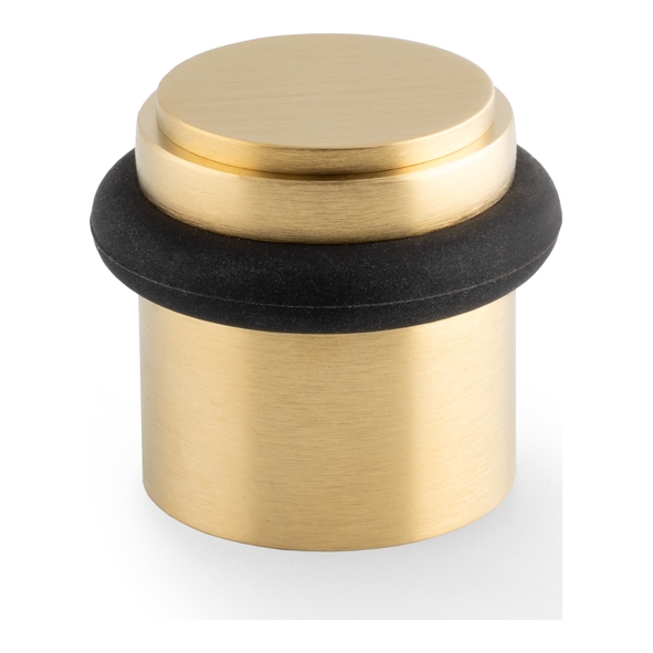 AW639PSBPVD � Satin Brass � Alexander & Wilks Plain Floor Mounted Doorstop