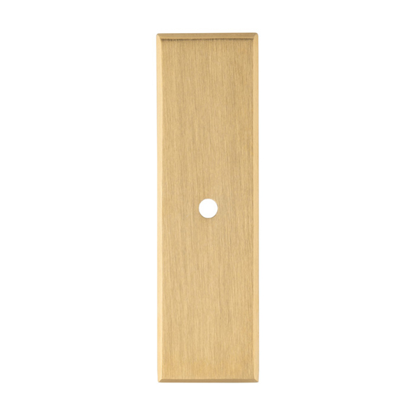 AWBP76SBPVD  76 x 22 x 3mm  Satin Brass PVD  Alexander & Wilks Backplate for Cabinet Knob