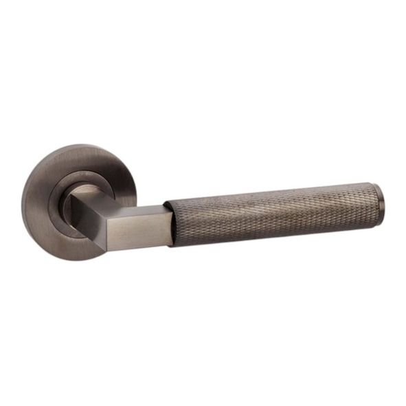 AW200DBZPVD  Dark Bronze  Alexander & Wilks Hurricane Knurled Levers on Round Roses