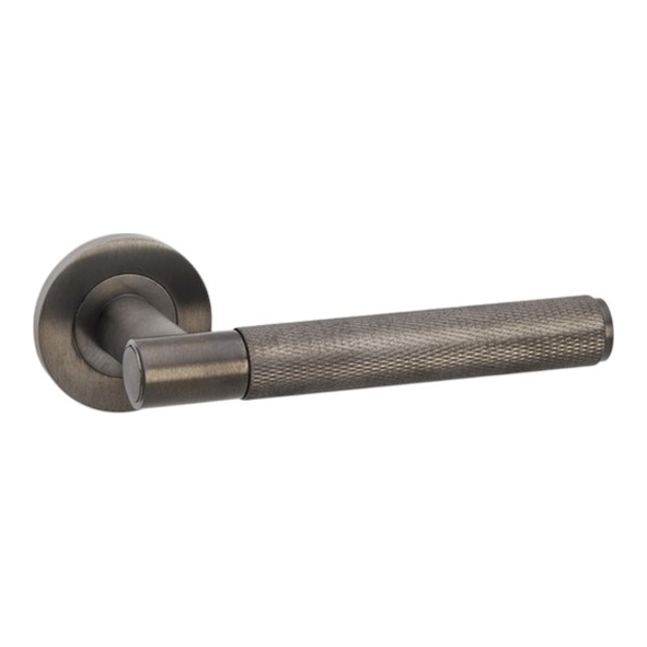 AW220DBZPVD  Dark Bronze  Alexander & Wilks Spitfire Knurled Levers on Round Roses