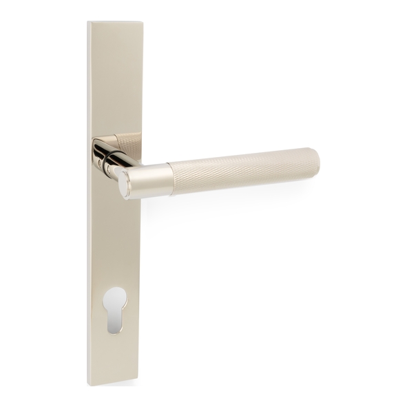 AW220MPEPNPVD � 92mm c/c � Polished Nickel � Alexander & Wilks Spitfire Knurled Multi-Point Lock Furniture