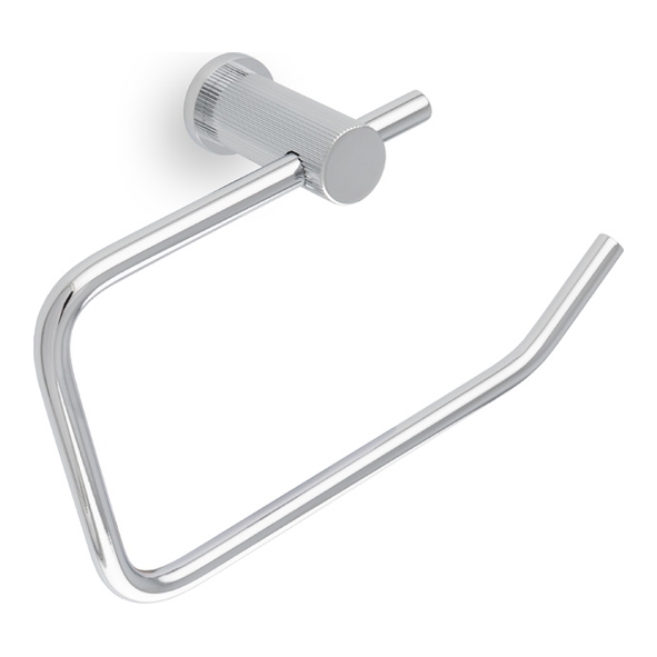AW452PC • Polished Chrome • Alexander & Wilks Brunel Reeded Toilet Roll Holder