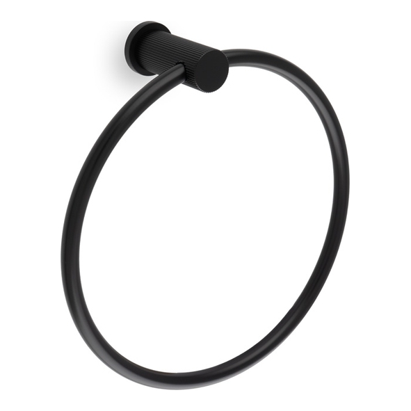 AW453BL • Black • Alexander & Wilks Brunel Reeded Towel Ring