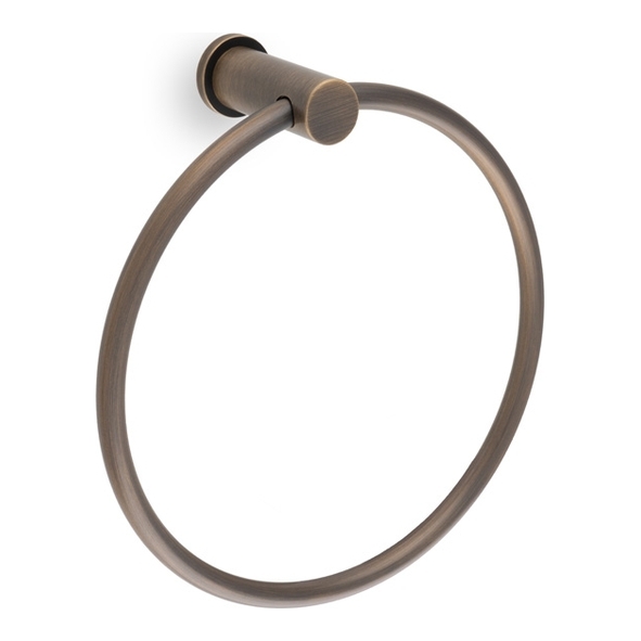 AW455AB • Antique Brass • Alexander & Wilks Brunel Plain Towel Ring