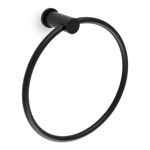 AW455BL • Black • Alexander & Wilks Brunel Plain Towel Ring