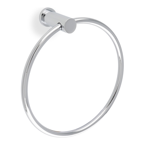 AW455PC • Polished Chrome • Alexander & Wilks Brunel Plain Towel Ring