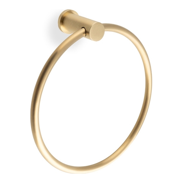 AW455SBPVD • Satin Brass • Alexander & Wilks Brunel Plain Towel Ring