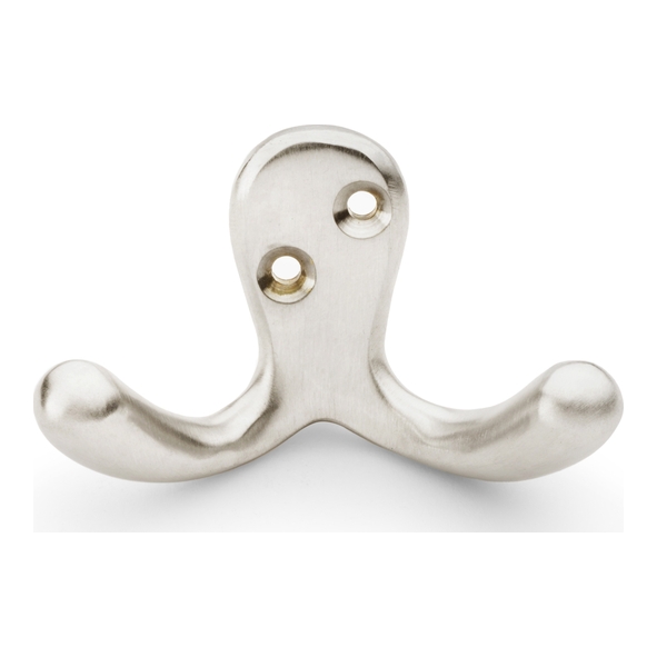 AW773SN • Satin Nickel • Alexander & Wilks Victorian Double Robe Hook