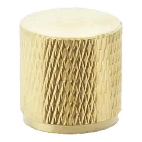 AW800-20-SBPVD  20mm  Satin Brass  Alexander & Wilks Brunel Knurled Cylinder Cupboard Knob