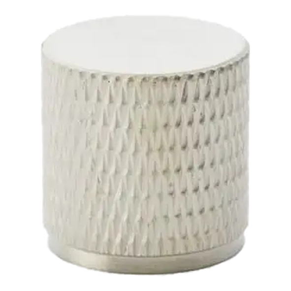 AW800-20-SN • 20mm • Satin Nickel • Alexander & Wilks Brunel Knurled Cylinder Cupboard Knob