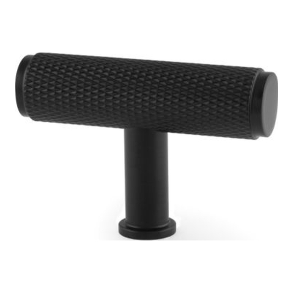 AW801-55-BL • 55mm • Black • Alexander & Wilks Crispin Knurled T-Bar Cupboard Knob