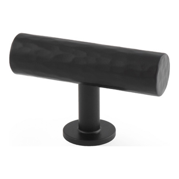 AW804-55-BL • 55mm • Black • Alexander & Wilks Leila Hammered T-Bar Cabinet Knob