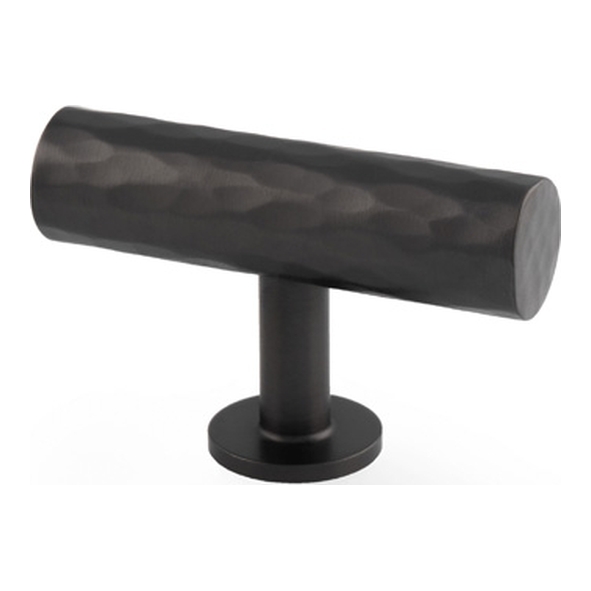 AW804-55-DBZ • 55mm • Dark Bronze • Alexander & Wilks Leila Hammered T-Bar Cabinet Knob