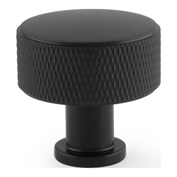 AW807K-35-BL • 35mm • Black • Alexander & Wilks Lucia Knurled Cupboard Knob