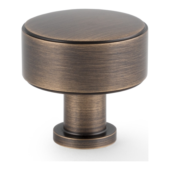 AW807P-35-AB � 35mm � Antique Brass � Alexander & Wilks Lucia Plain Cabinet Knob