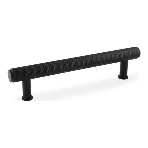 AW809-128-BL • 128mm c/c • Black • Alexander & Wilks Crispin Knurled T-Bar Cupboard Pull Handle